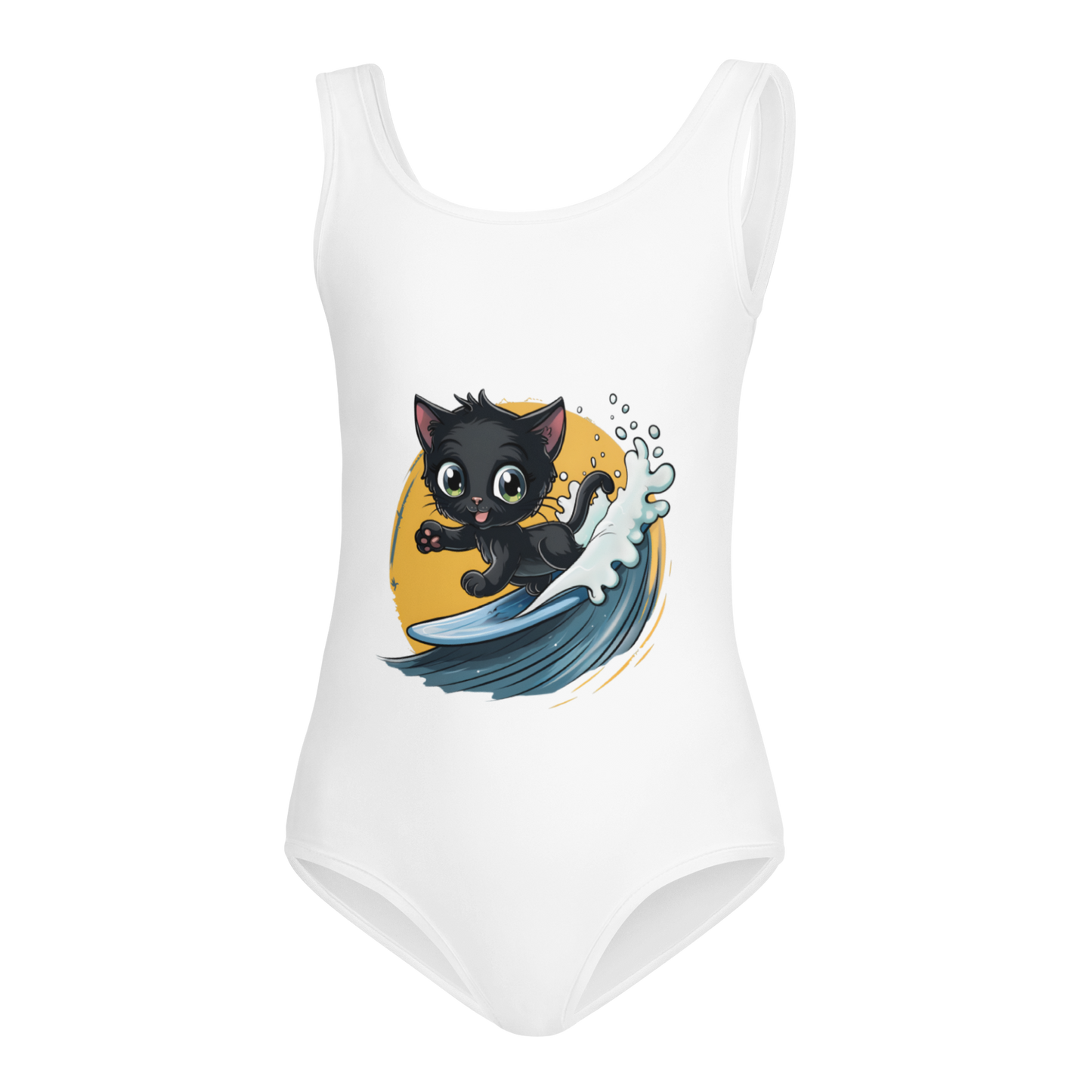 Cats Who Surf Girls' Swimsuit