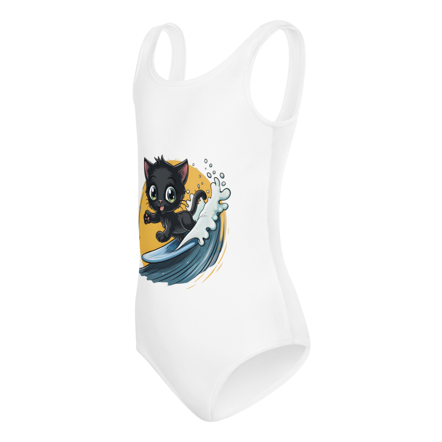 Cats Who Surf Girls' Swimsuit