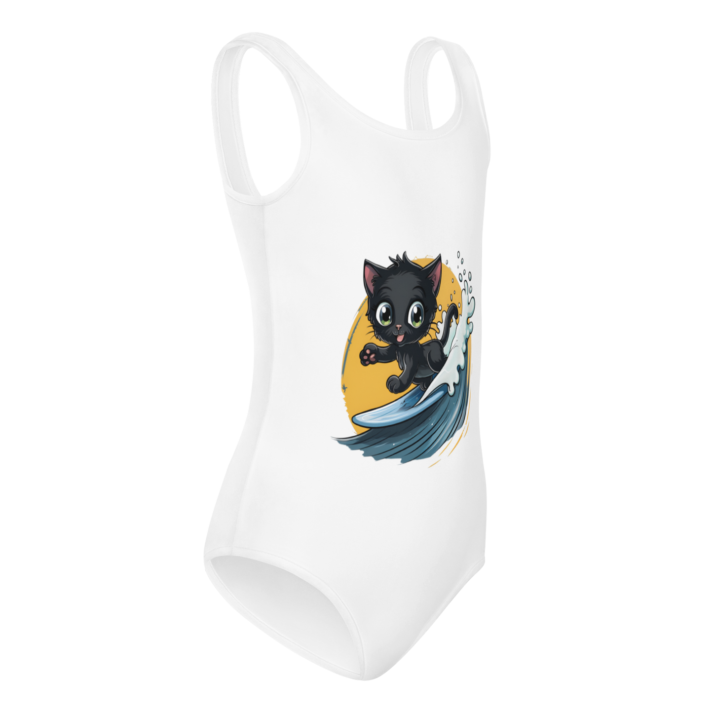 Cats Who Surf Girls' Swimsuit