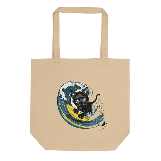 Cats Who Surf Eco Tote Bag