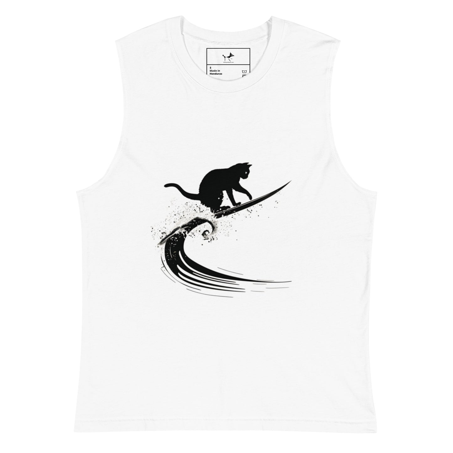 Cats Who Surf Unisex Muscle Shirt: Wave Rider