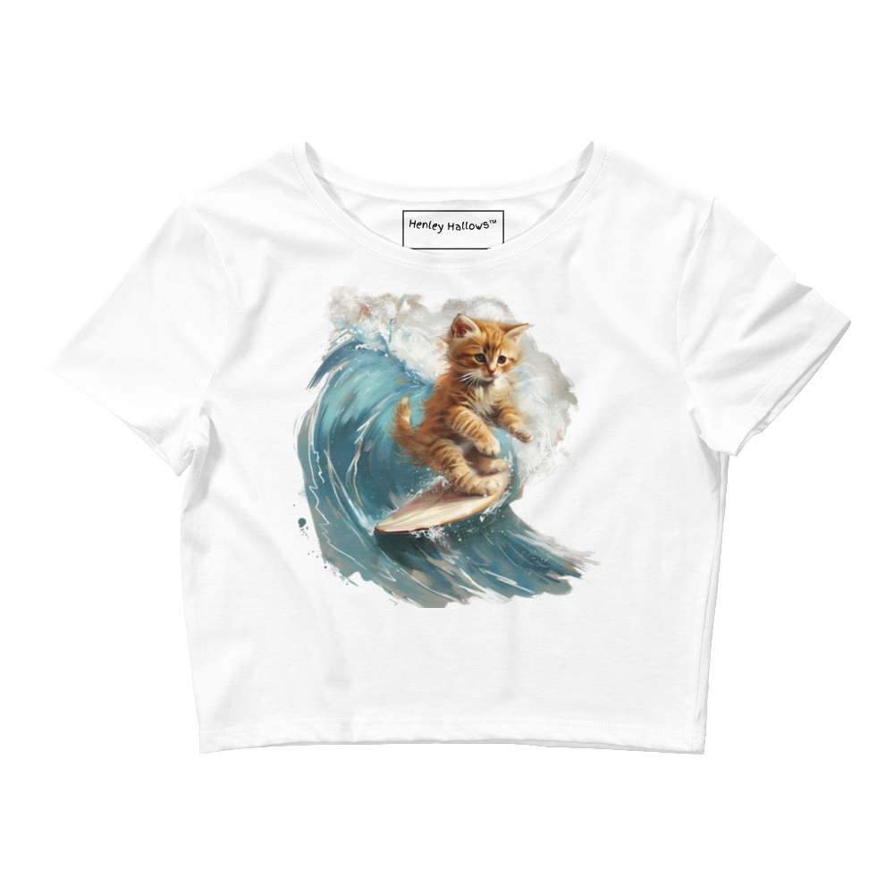 Cats Who Surf Women’s Crop Tee