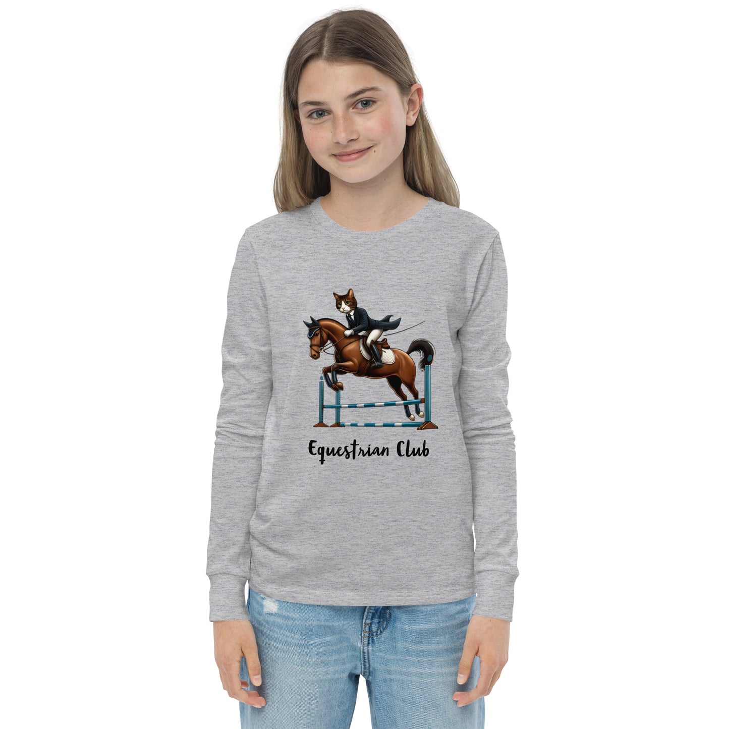 Cat's & Horses Jumping Tuxedo Youth long unisex sleeve tee