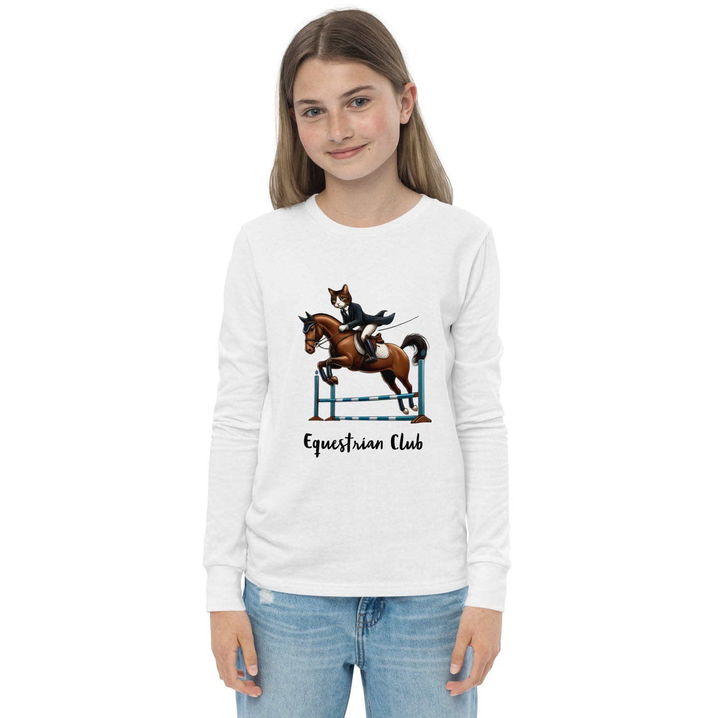 Cat's & Horses Jumping Tuxedo Youth long unisex sleeve tee