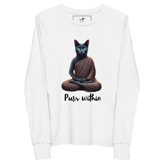 Happy Cat: Purr Within Youth Unisex Short Sleeve T-Shirt