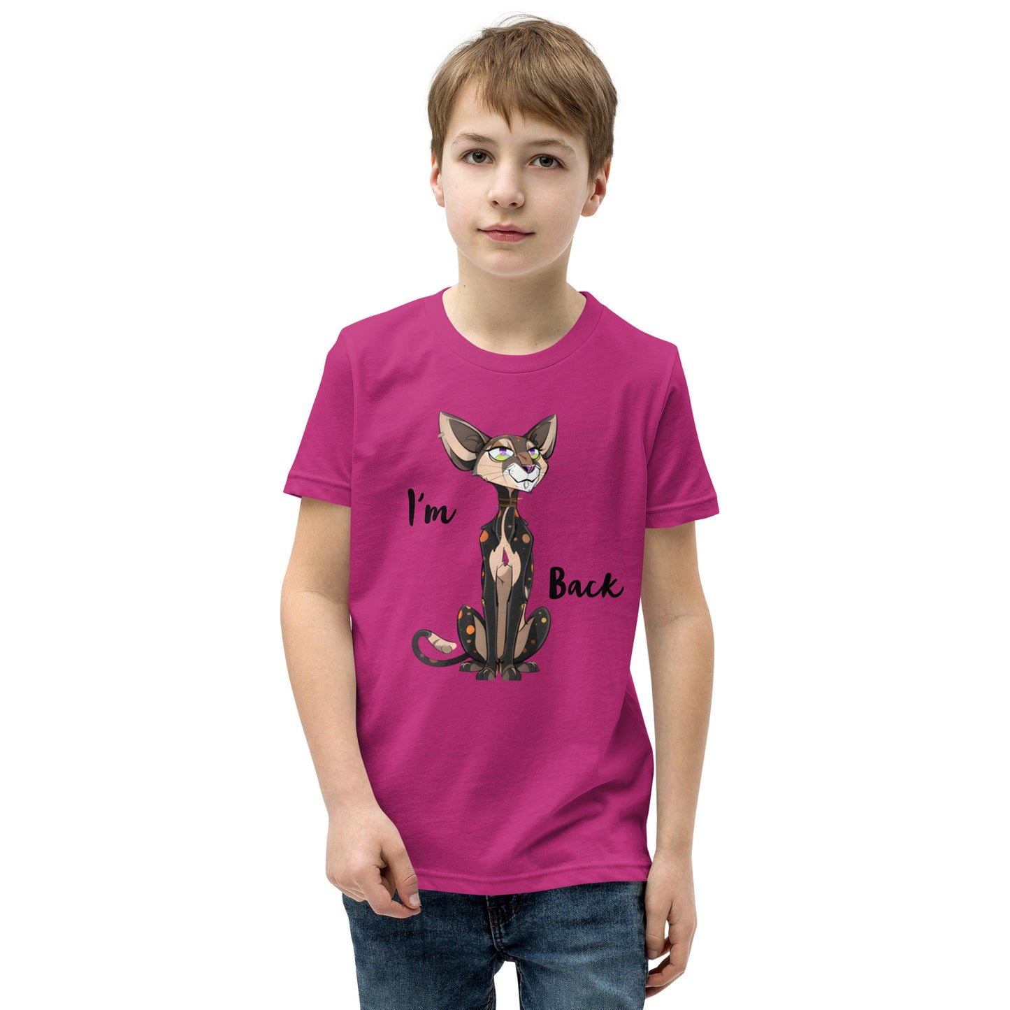 Sketchy Cat: Youth Unisex Short Sleeve T-Shirt