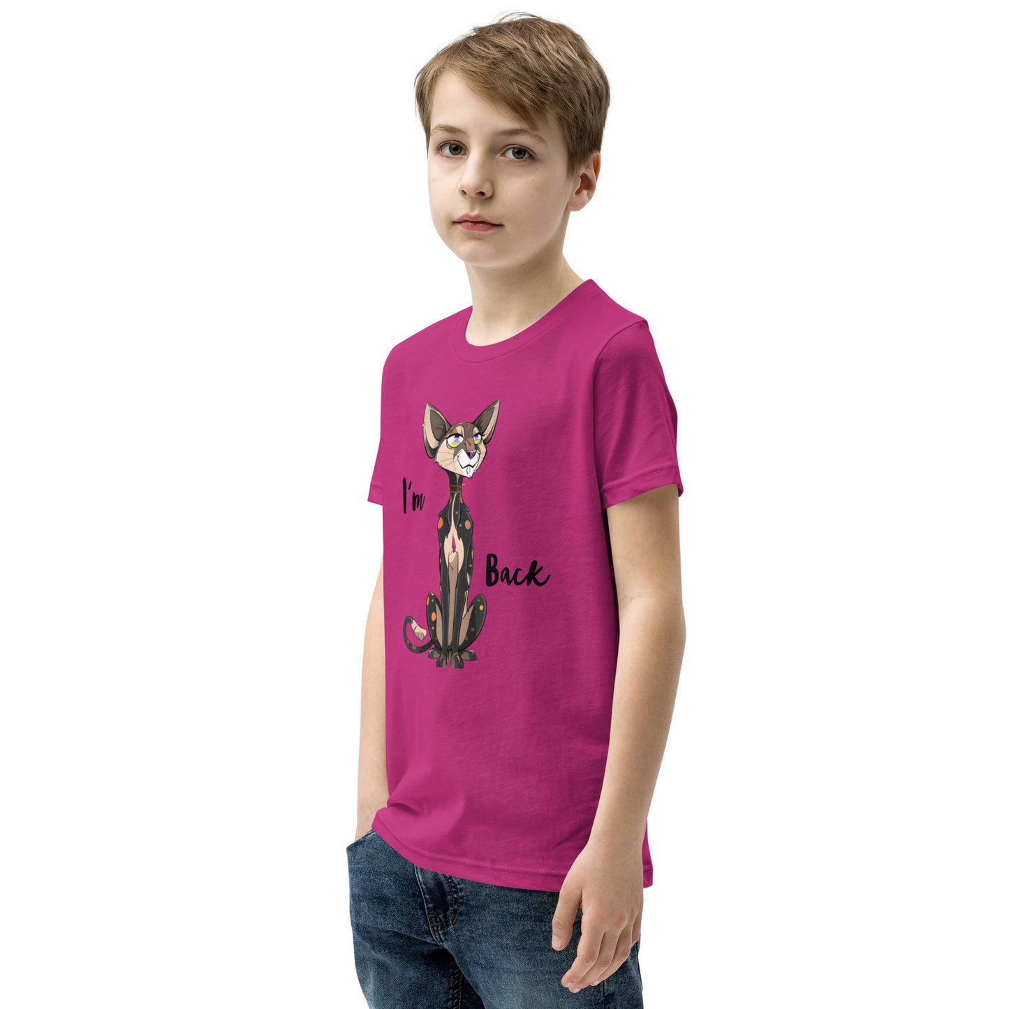 Sketchy Cat: Youth Unisex Short Sleeve T-Shirt