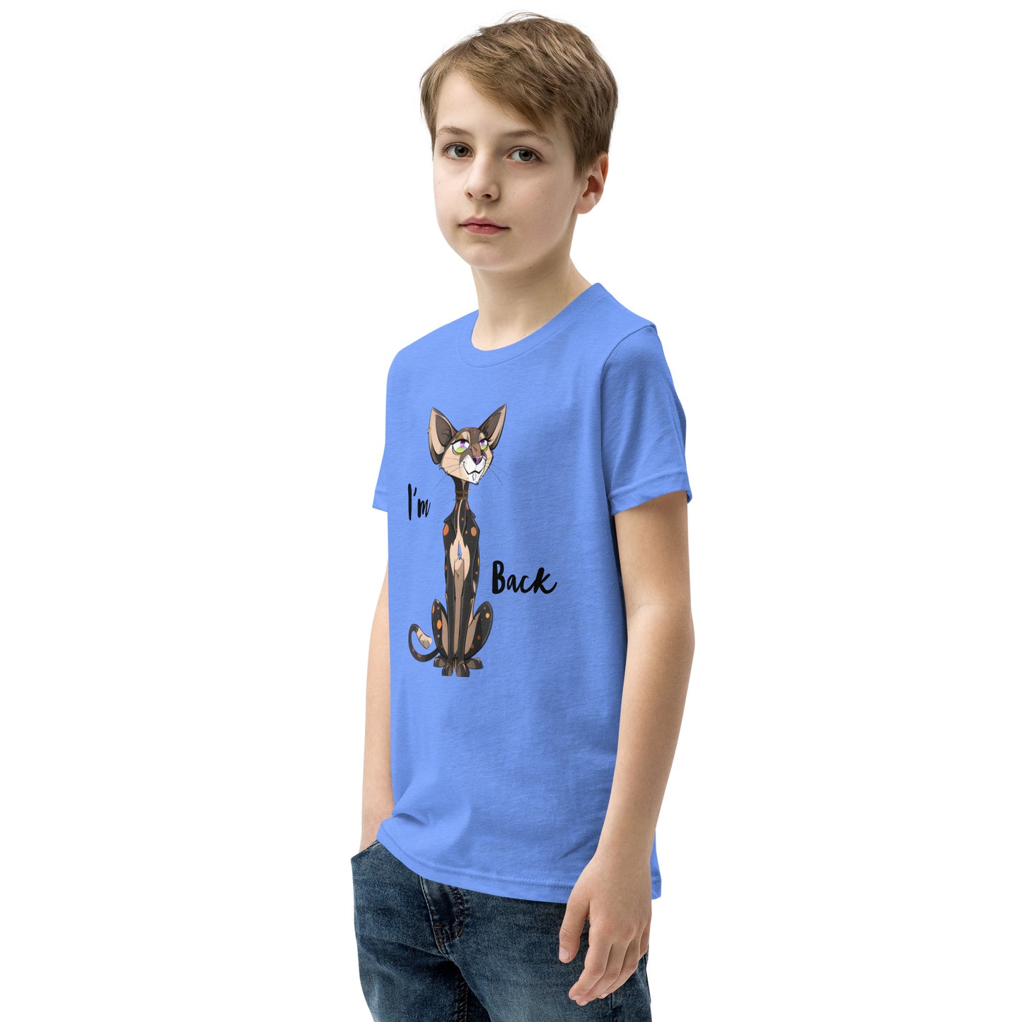 Sketchy Cat: Youth Unisex Short Sleeve T-Shirt