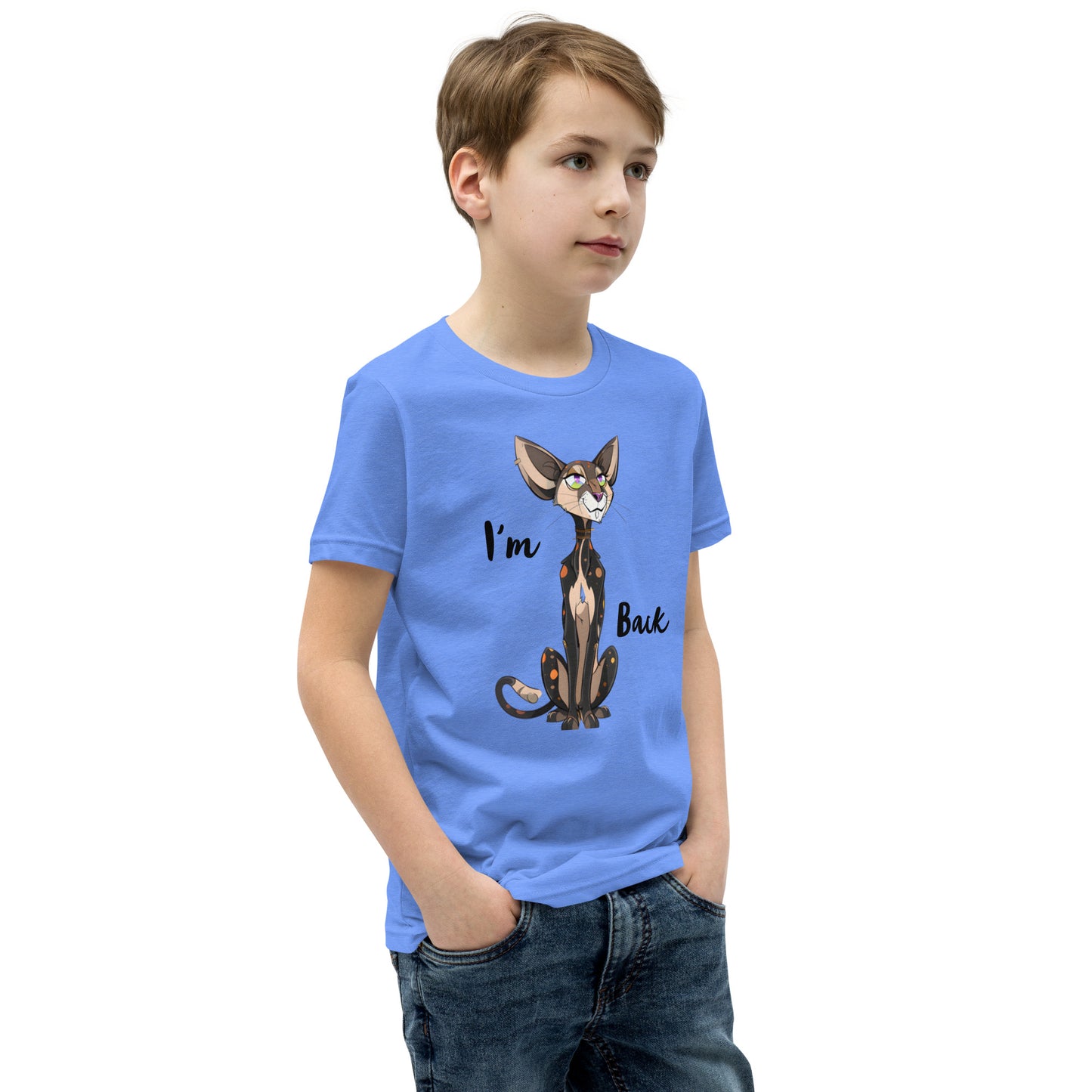 Sketchy Cat: Youth Unisex Short Sleeve T-Shirt