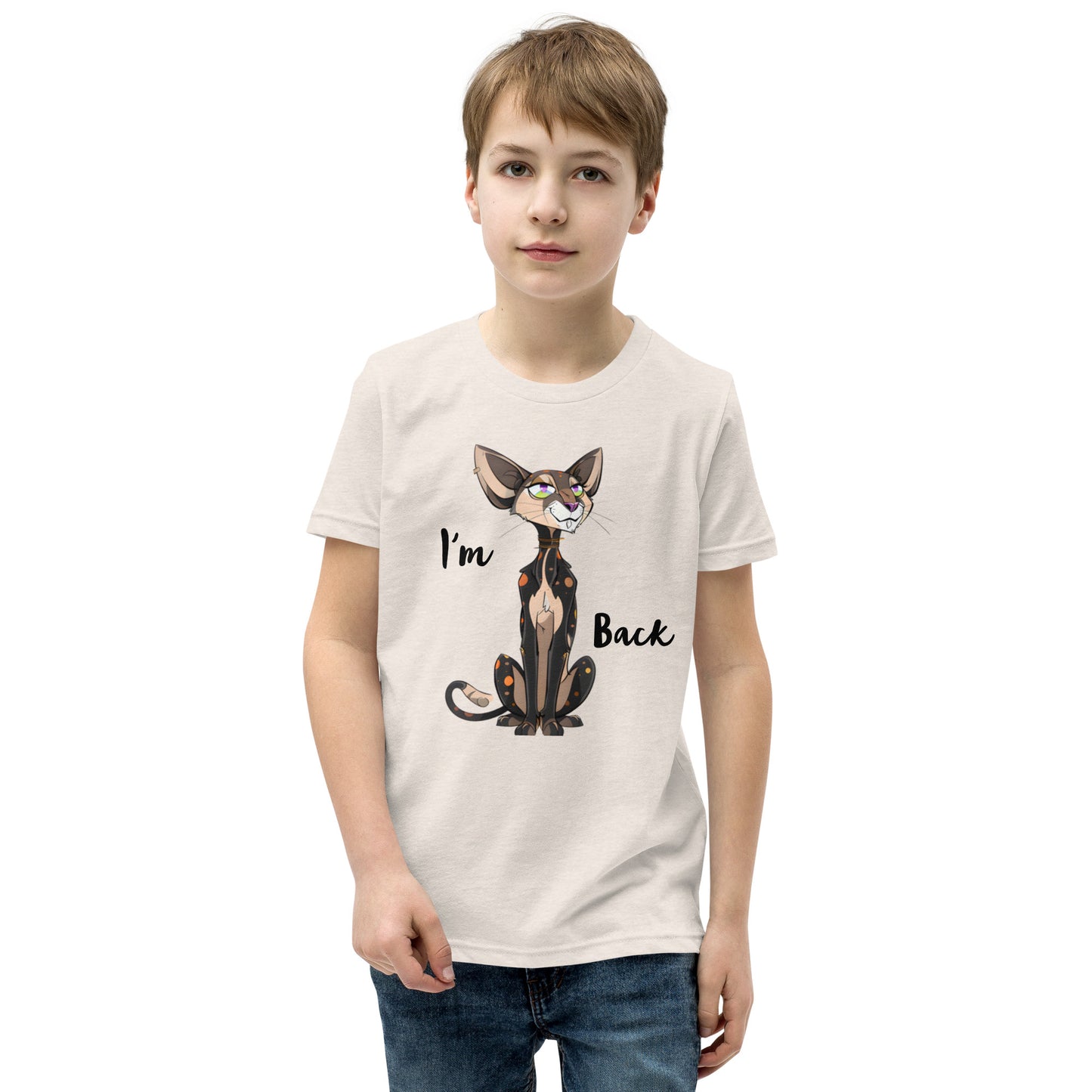 Sketchy Cat: Youth Unisex Short Sleeve T-Shirt