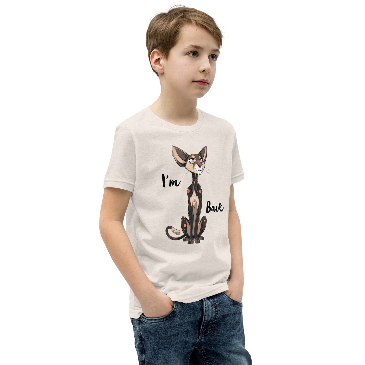 Sketchy Cat: Youth Unisex Short Sleeve T-Shirt