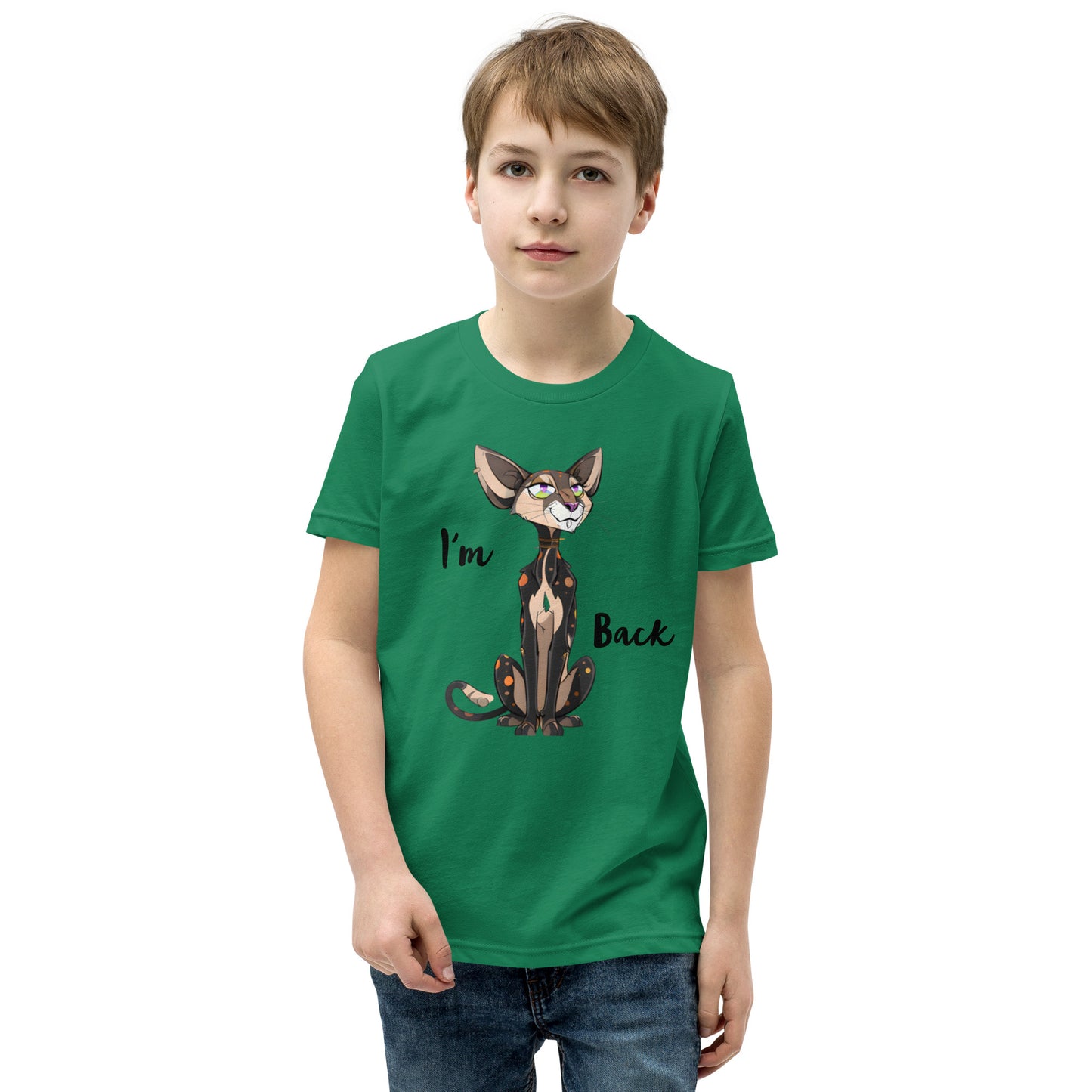 Sketchy Cat: Youth Unisex Short Sleeve T-Shirt