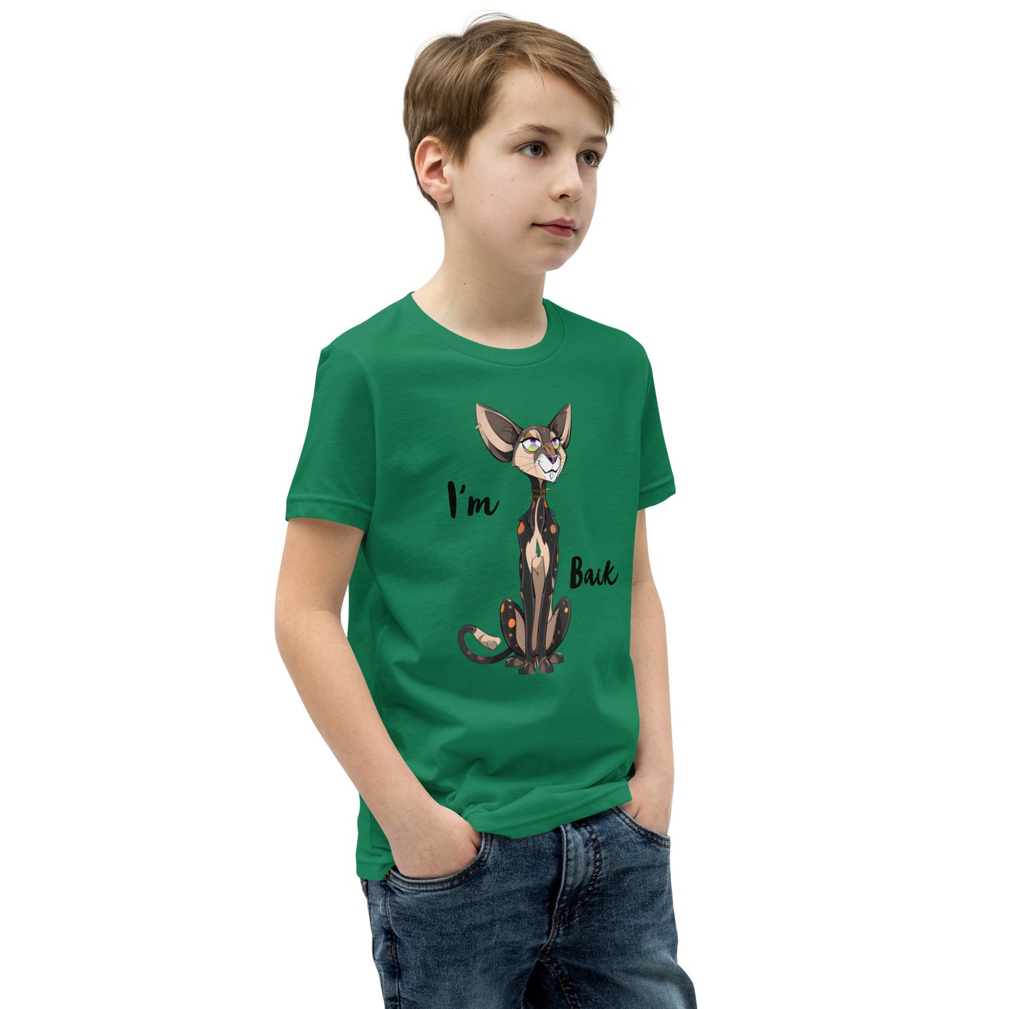 Sketchy Cat: Youth Unisex Short Sleeve T-Shirt