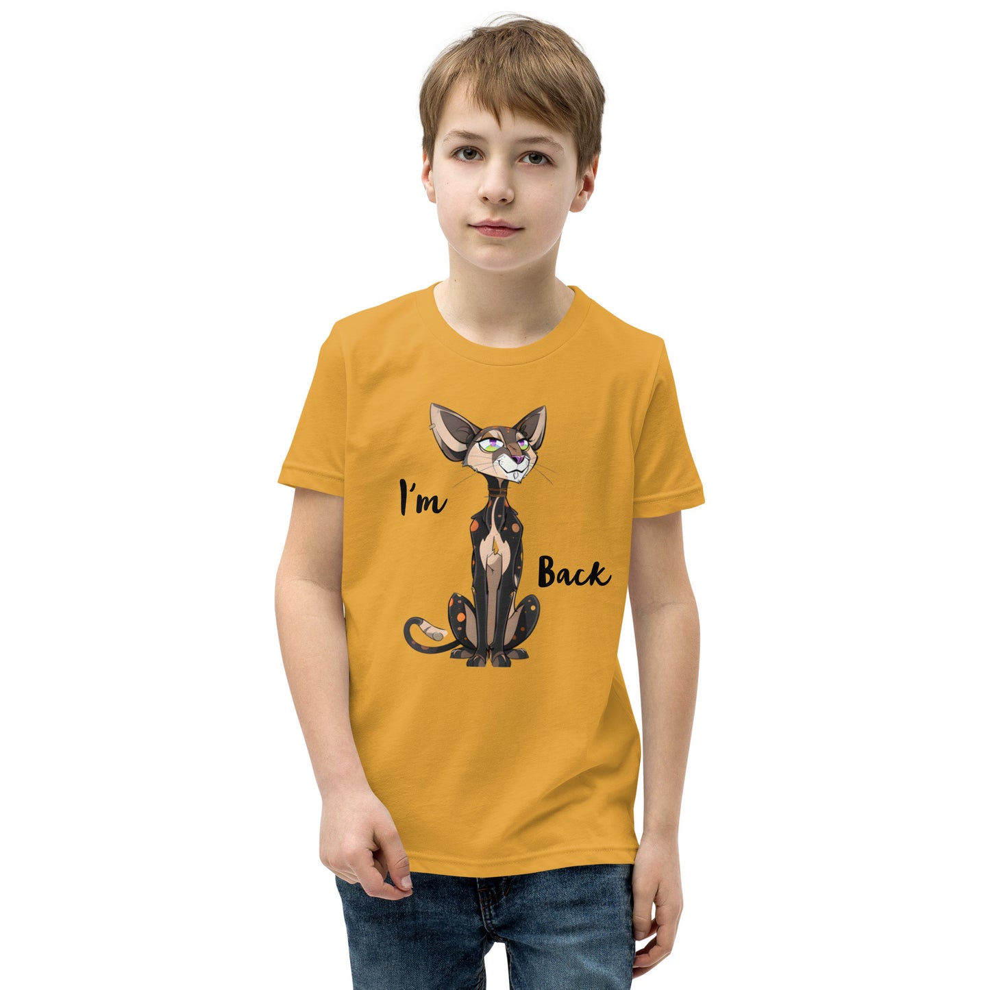 Sketchy Cat: Youth Unisex Short Sleeve T-Shirt