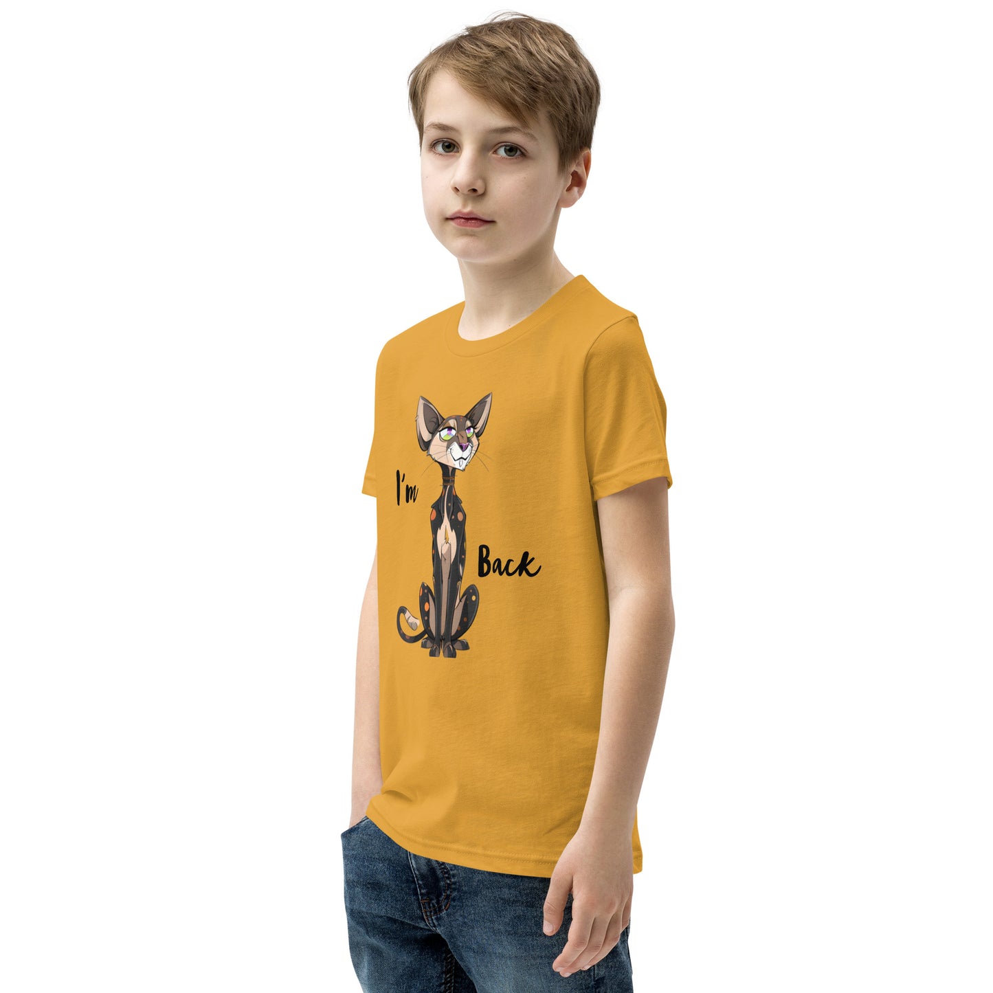 Sketchy Cat: Youth Unisex Short Sleeve T-Shirt