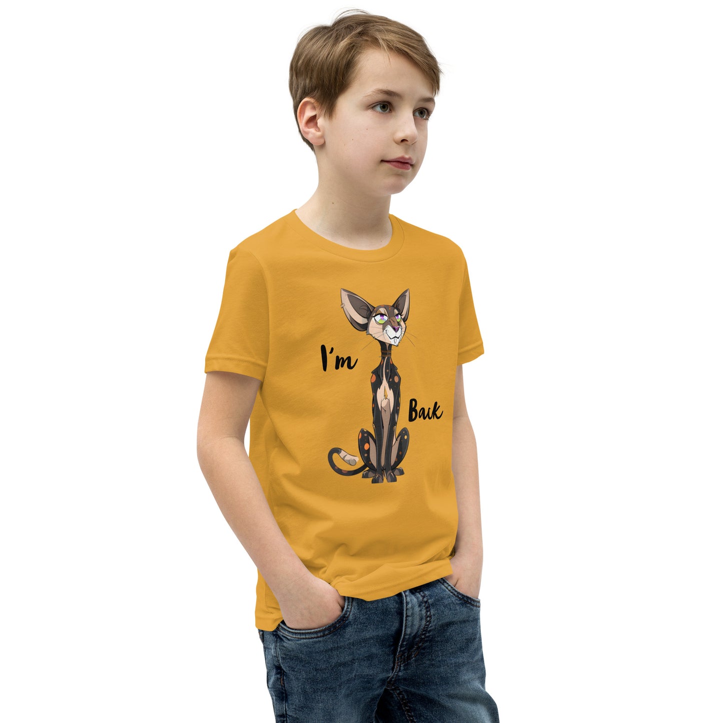 Sketchy Cat: Youth Unisex Short Sleeve T-Shirt