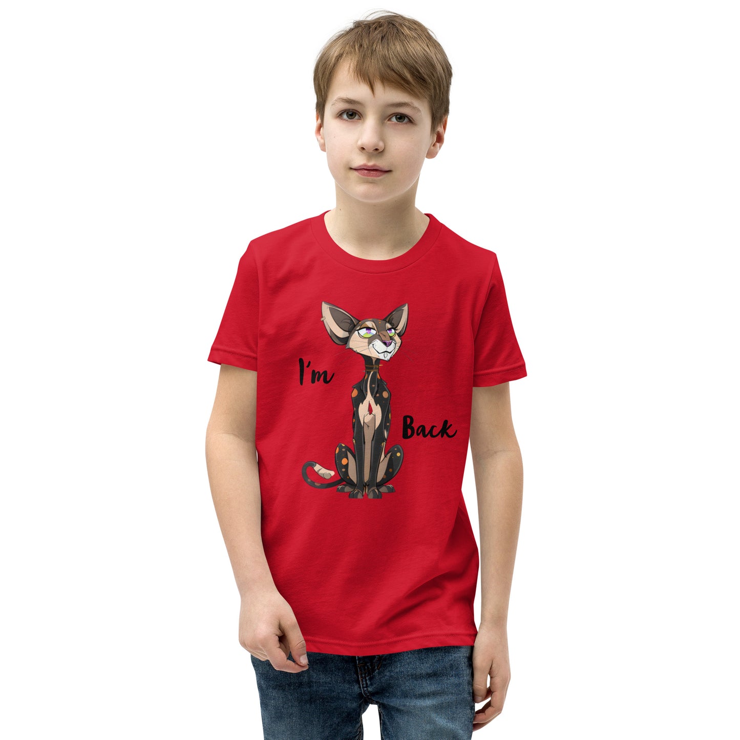 Sketchy Cat: Youth Unisex Short Sleeve T-Shirt