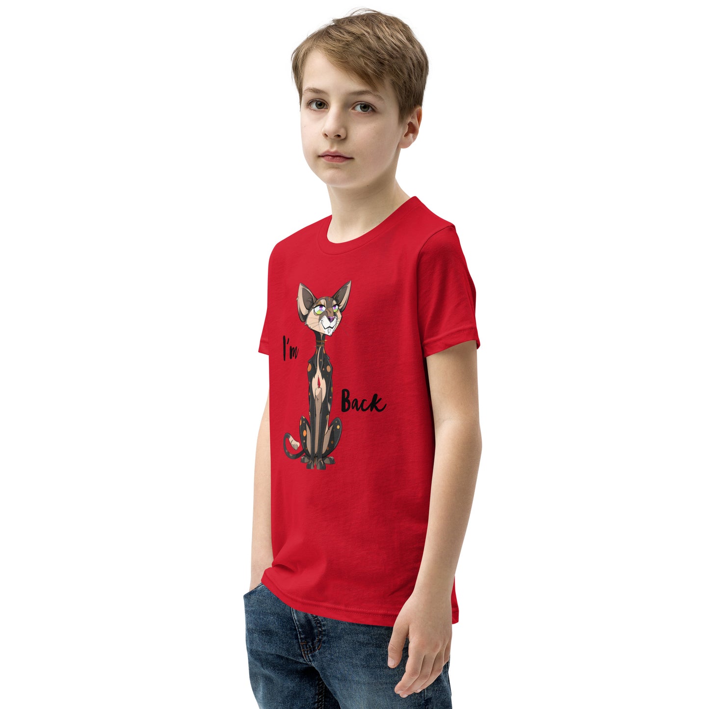 Sketchy Cat: Youth Unisex Short Sleeve T-Shirt