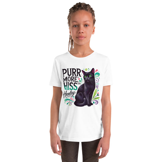 Happy Cat: Bombay Purr More Hiss Less Youth Unisex Short Sleeve T-Shirt