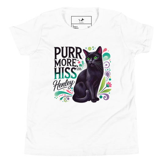 Henley Purr More, Unisex Youth Short Sleeve T-Shirt